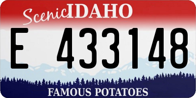 ID license plate E433148