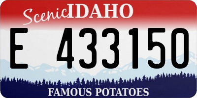 ID license plate E433150
