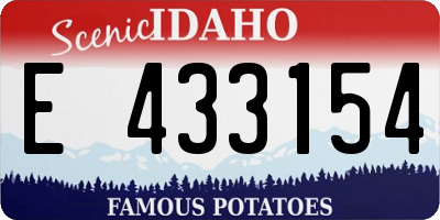 ID license plate E433154