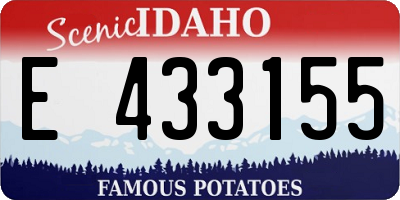 ID license plate E433155