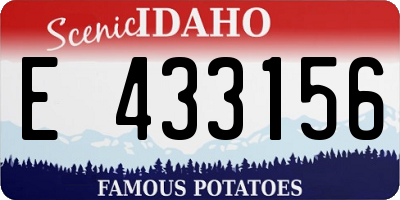 ID license plate E433156
