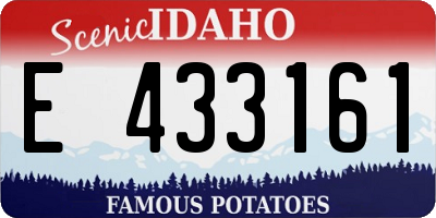 ID license plate E433161