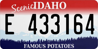ID license plate E433164