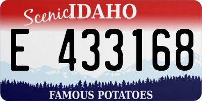 ID license plate E433168