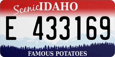 ID license plate E433169