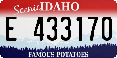 ID license plate E433170