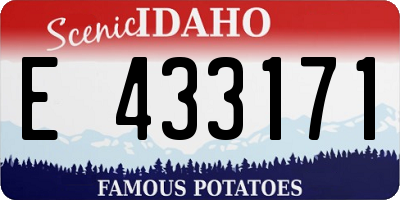 ID license plate E433171