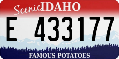 ID license plate E433177