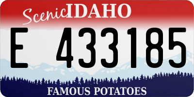 ID license plate E433185