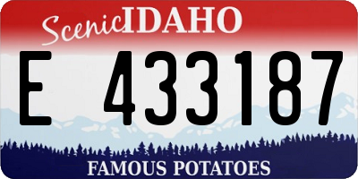 ID license plate E433187