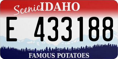 ID license plate E433188