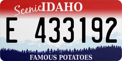 ID license plate E433192