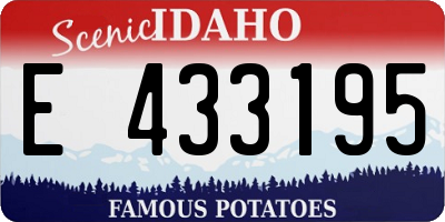 ID license plate E433195