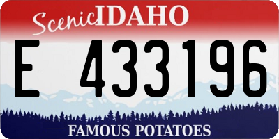 ID license plate E433196