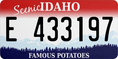 ID license plate E433197