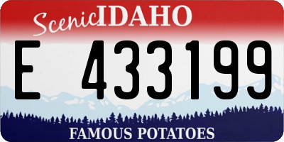 ID license plate E433199