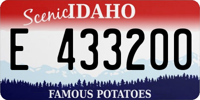 ID license plate E433200