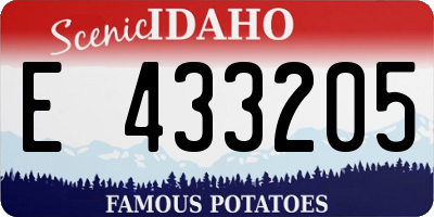 ID license plate E433205