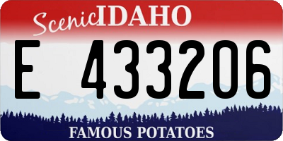 ID license plate E433206