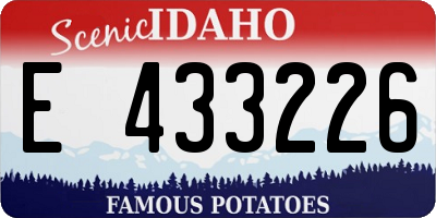 ID license plate E433226