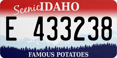 ID license plate E433238