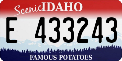 ID license plate E433243