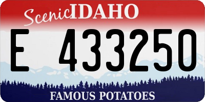 ID license plate E433250