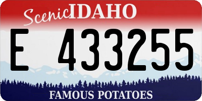 ID license plate E433255