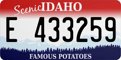 ID license plate E433259