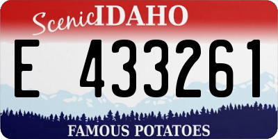 ID license plate E433261