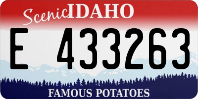 ID license plate E433263