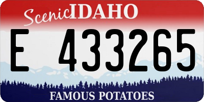 ID license plate E433265