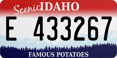 ID license plate E433267