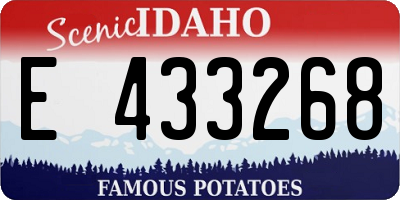 ID license plate E433268