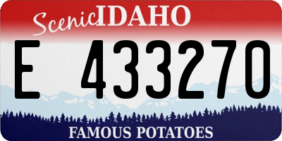 ID license plate E433270