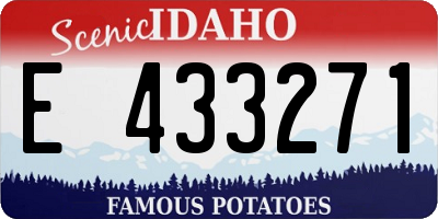ID license plate E433271