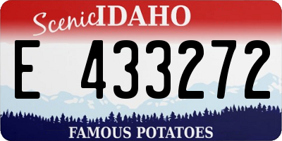 ID license plate E433272