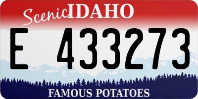 ID license plate E433273