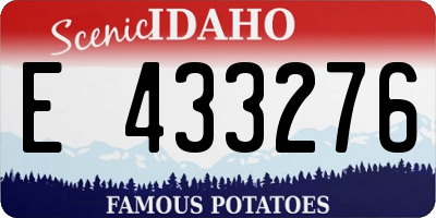ID license plate E433276