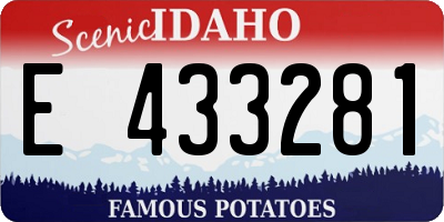 ID license plate E433281