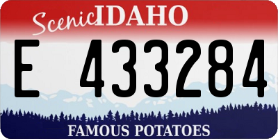 ID license plate E433284