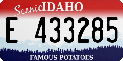 ID license plate E433285