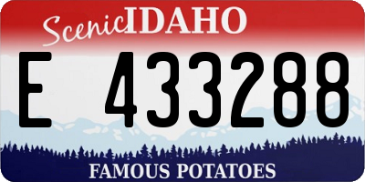 ID license plate E433288