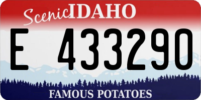 ID license plate E433290