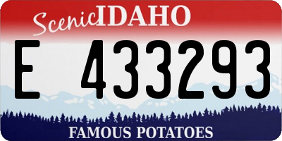 ID license plate E433293