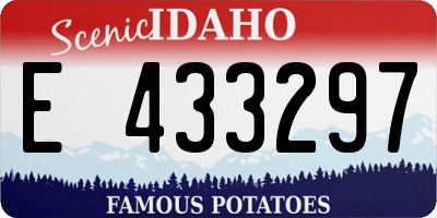 ID license plate E433297