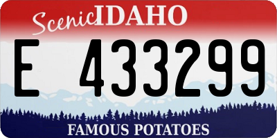 ID license plate E433299