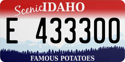 ID license plate E433300