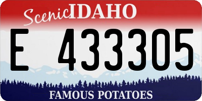 ID license plate E433305