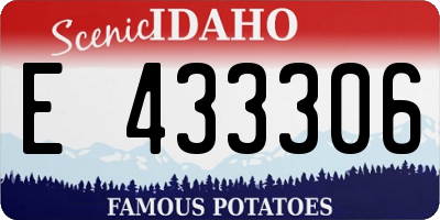 ID license plate E433306